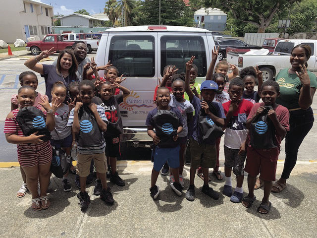 AT&T employees donate school supplies